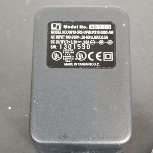 AC/DC Power Adapter Model No. AW10-3R3-U 3.3V 0.3A 100-240V Input Black